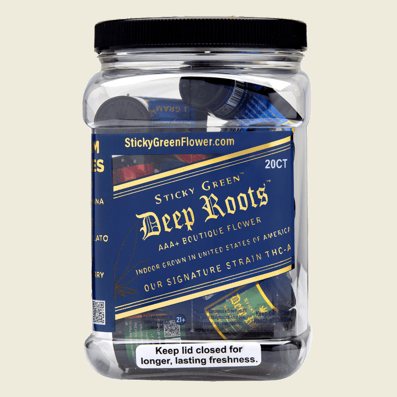 Deep Roots 20 Pack (1g Each) - Sticky Green Flower