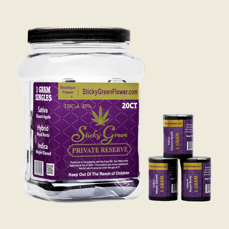 Private Reserve 1g (20ct) Flower - Sticky Green Flower