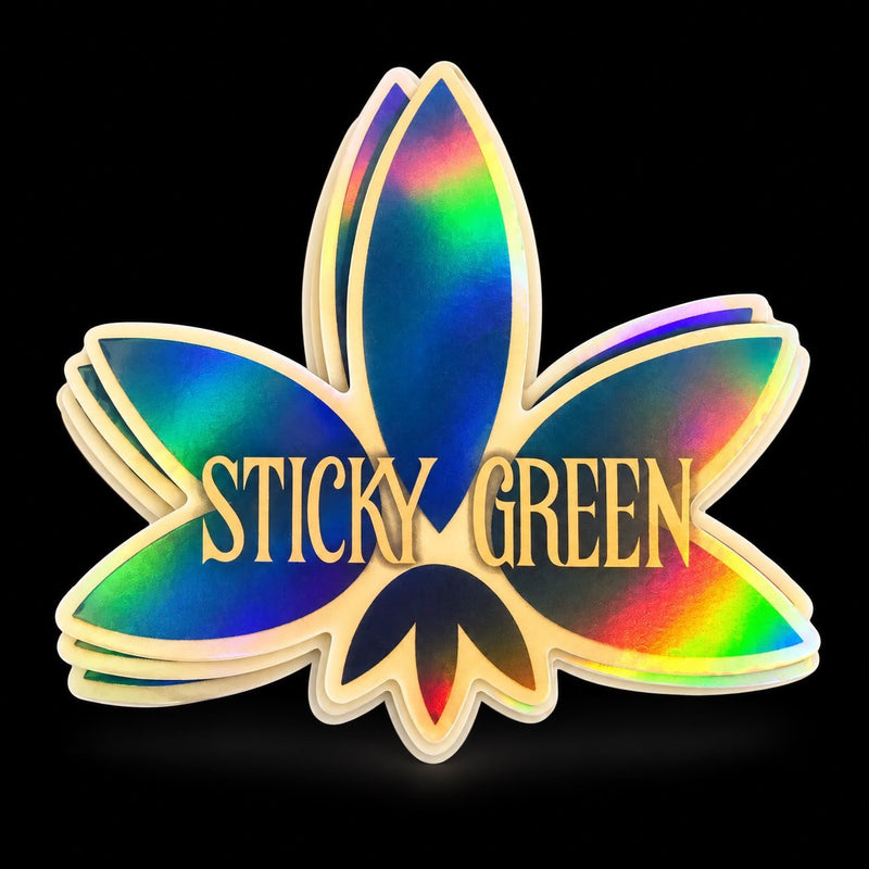 Sticky Green Stickers - Sticky Green Flower