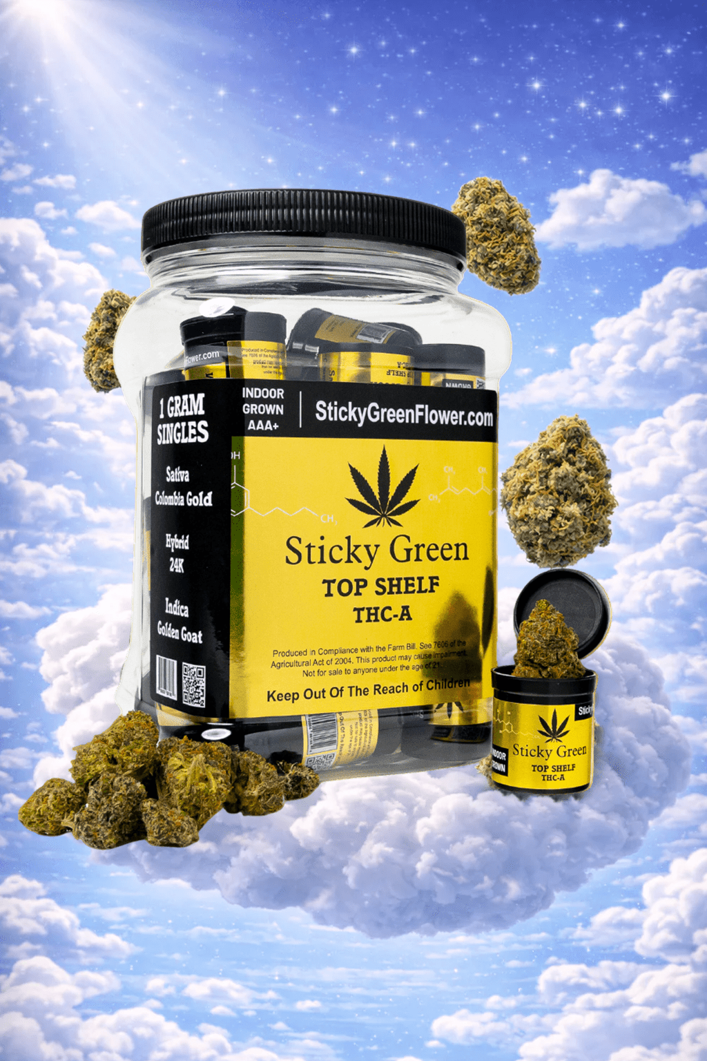 BUTCHER PRODUCTS アルパカ ベスト オリーブ サイズ40 Top Shelf Flower 20 Pack (1g Each)