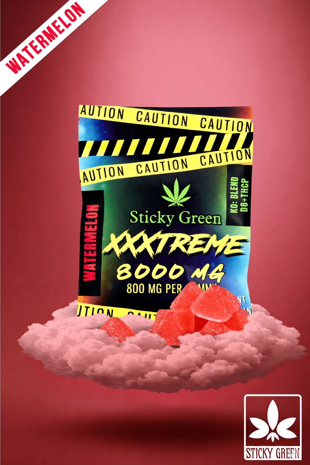 XXXtreme 8000mg Edible Gummies | Sticky Green Gummies