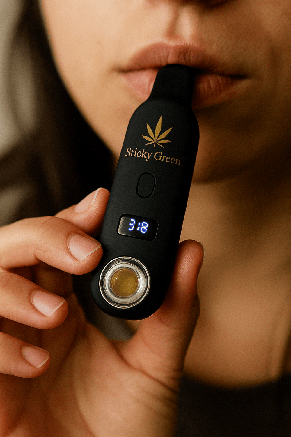 Disposable Pens - Sticky Green Flower