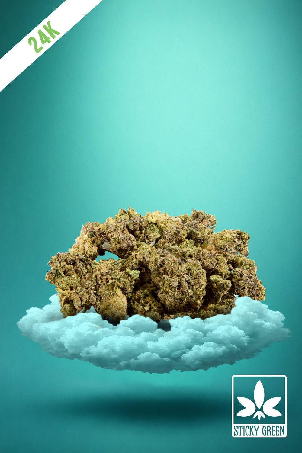 24K Top Shelf Flower (Hybrid) - Sticky Green Flower