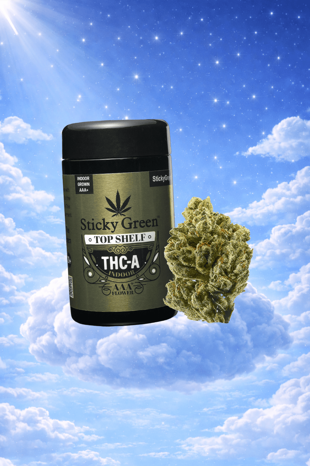 24K Top Shelf Flower (Hybrid) - Sticky Green Flower