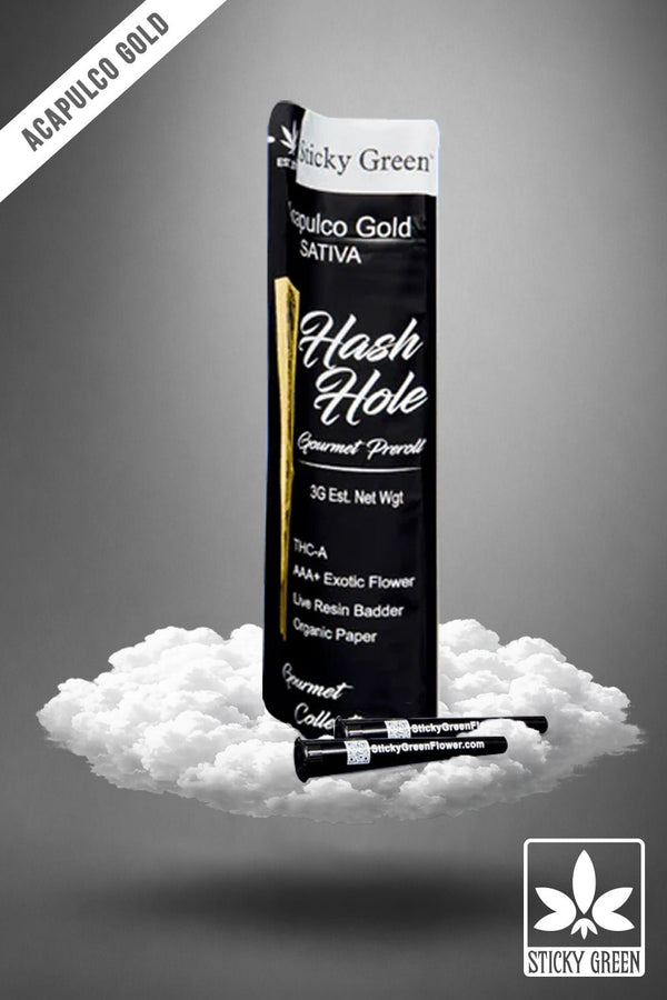 Acapulco Gold Hash Hole Pre Rolls (Sativa) - Sticky Green Flower