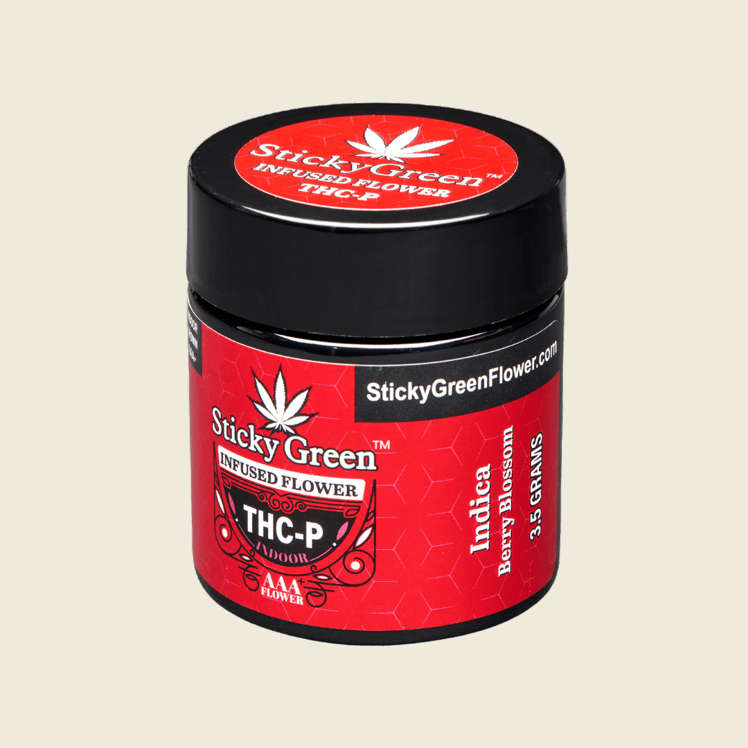 Berry Blossom Infused THCP Flower (Indica) - Sticky Green Flower