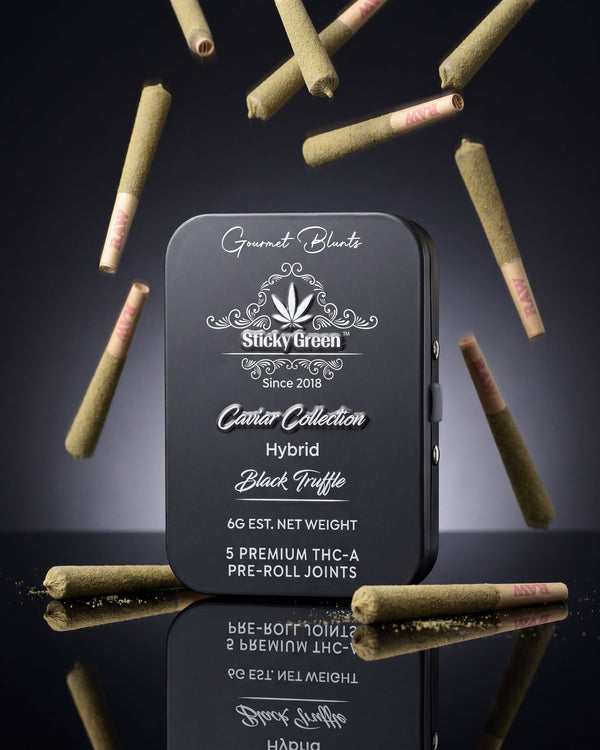 Black Truffle Caviar Collection Pre Rolls (Hybrid) - Sticky Green Flower