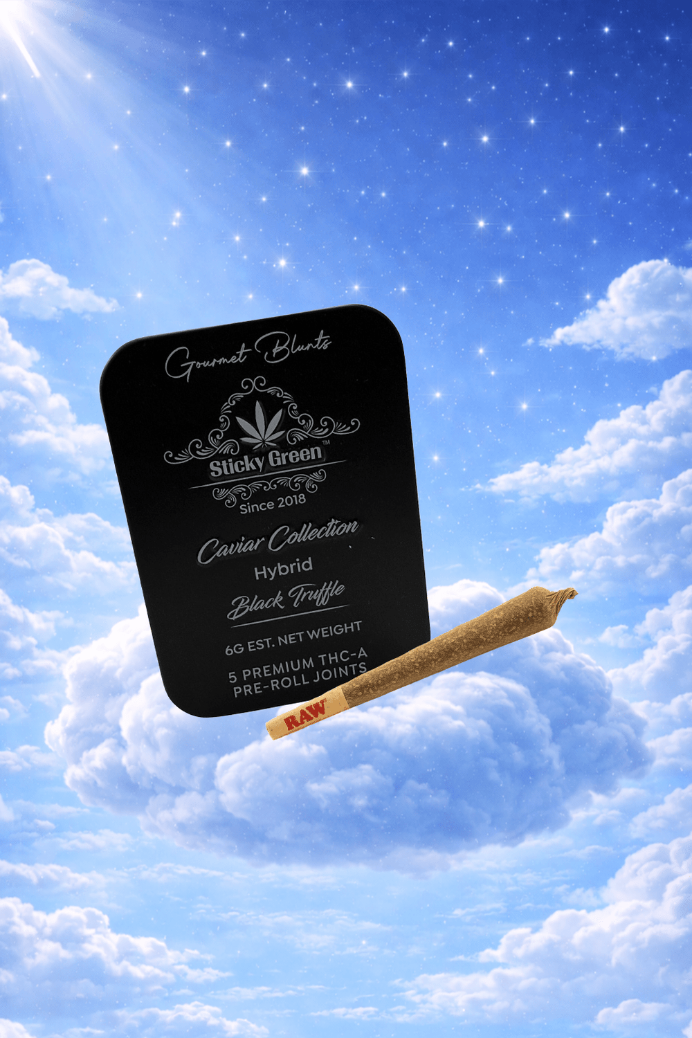Black Truffle Caviar Collection Pre Rolls (Hybrid) - Sticky Green Flower