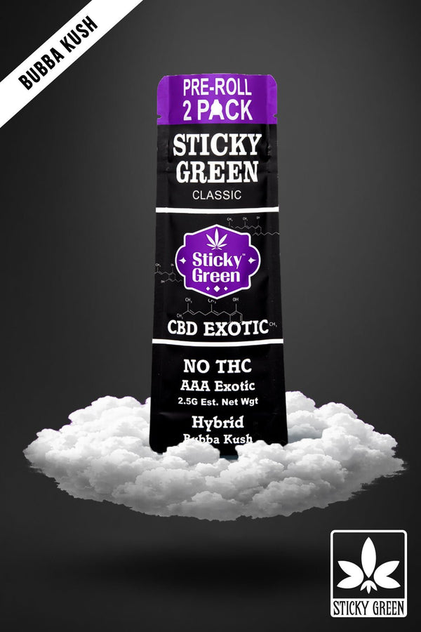 Bubba Kush CBD Pre Rolls (Hybrid) - Sticky Green Flower