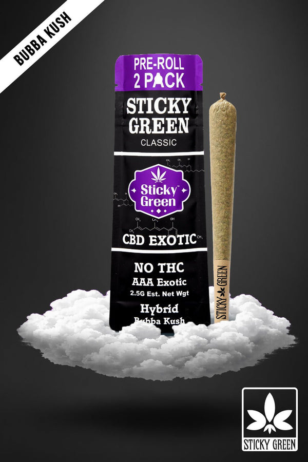 Bubba Kush CBD Pre Rolls (Hybrid) - Sticky Green Flower