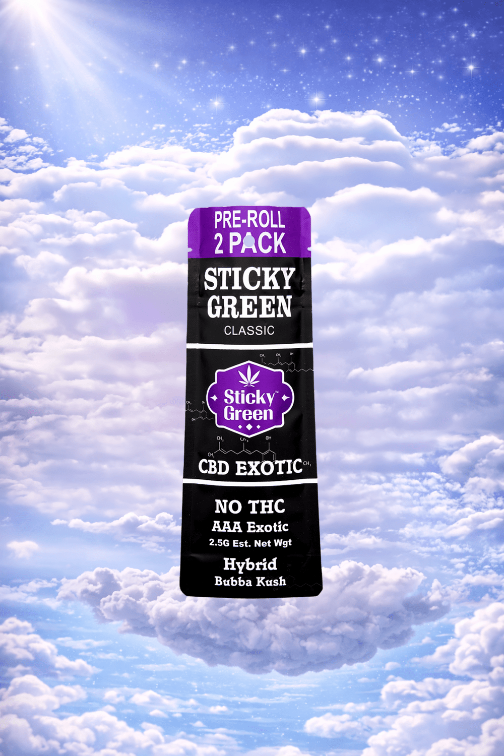 Bubba Kush CBD Pre Rolls (Hybrid) - Sticky Green Flower