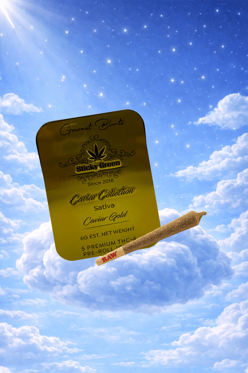 Caviar Gold Caviar Collection Pre Rolls (Sativa) - Sticky Green Flower