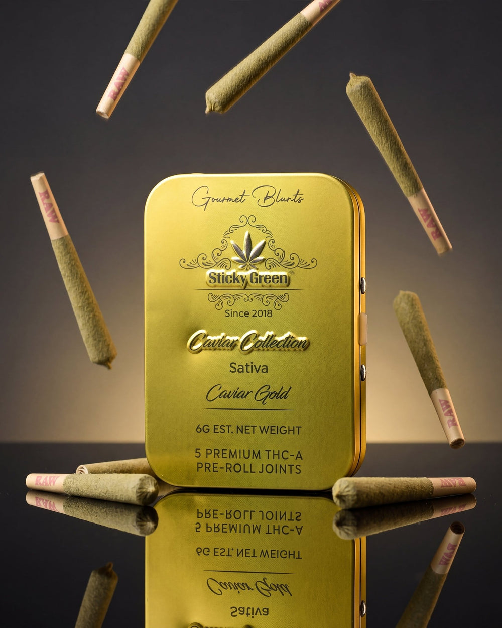 Caviar Gold Caviar Collection Pre Rolls (Sativa) - Sticky Green Flower
