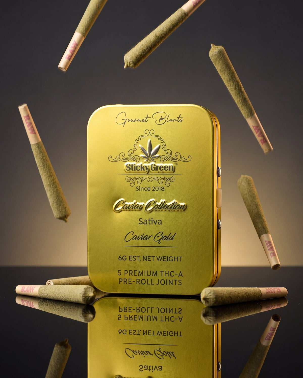 Caviar Gold Caviar Collection Pre Rolls (Sativa) - Sticky Green Flower
