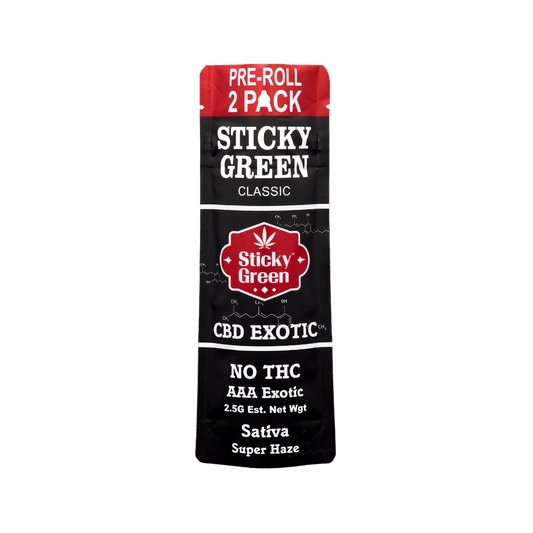 CBD Pre Rolls - Sticky Green Flower