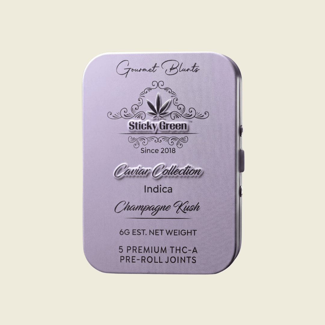 Champagne Kush Caviar Collection Pre Rolls (Indica) - Sticky Green Flower