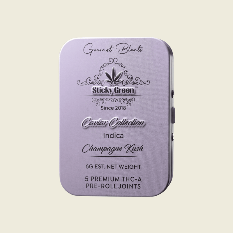 Champagne Kush Caviar Collection Pre Rolls (Indica) - Sticky Green Flower