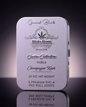 Champagne Kush Caviar Collection Pre Rolls (Indica) - Sticky Green Flower
