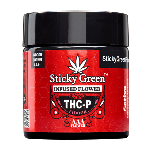 Cherry Wine Infused THCP Flower (Sativa) - Sticky Green Flower