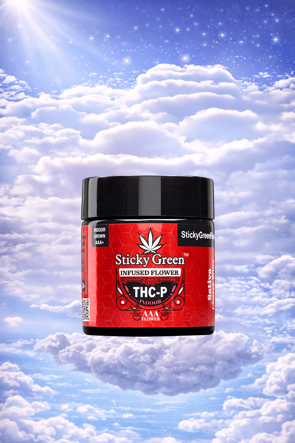 Cherry Wine Infused THCP Flower (Sativa) - Sticky Green Flower