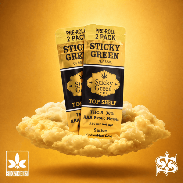 Colombia Gold Infused Top Shelf Pre Rolls (Sativa) - Sticky Green Flower
