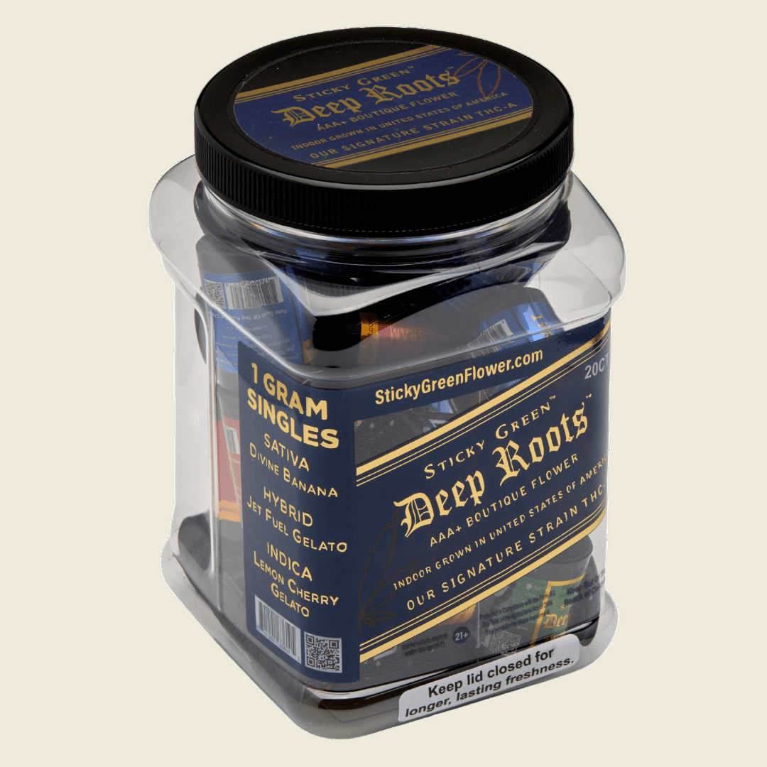 Deep Roots 20 Pack (1g Each) - Sticky Green Flower