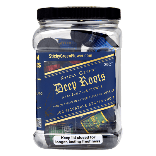 Deep Roots 20 Pack (1g Each) - Sticky Green Flower