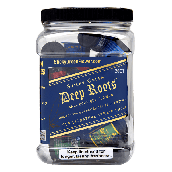 Deep Roots 20 Pack (1g Each) - Sticky Green Flower