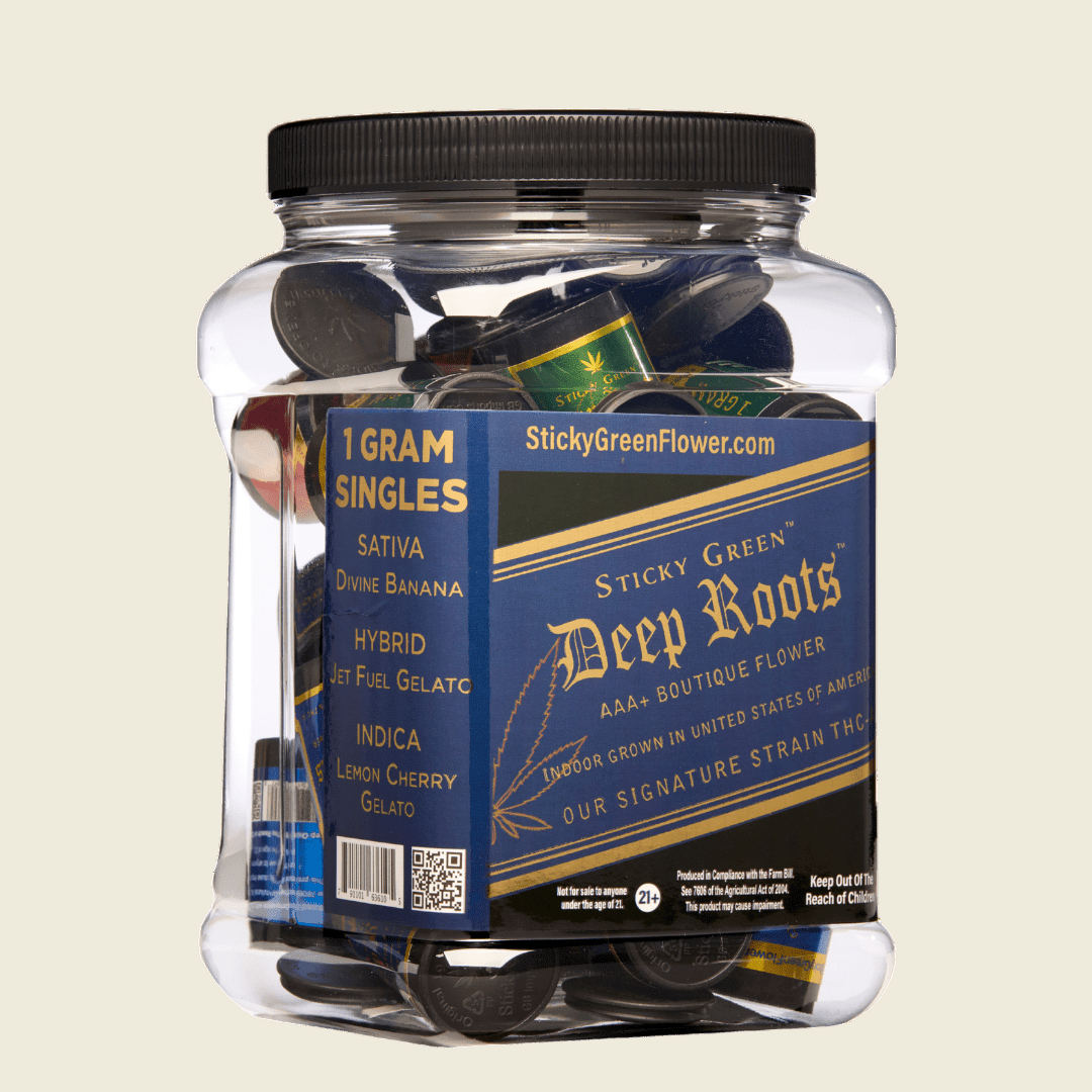 Deep Roots 20 Pack (1g Each) - Sticky Green Flower