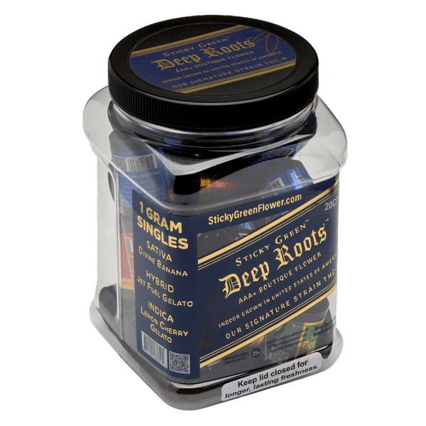 Deep Roots 20 Pack (1g Each) - Sticky Green Flower