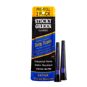 Deep Roots 2ct Pre Roll - Sticky Green Flower