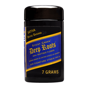 Divine Banana Deep Roots Flower (Sativa) - Sticky Green Flower