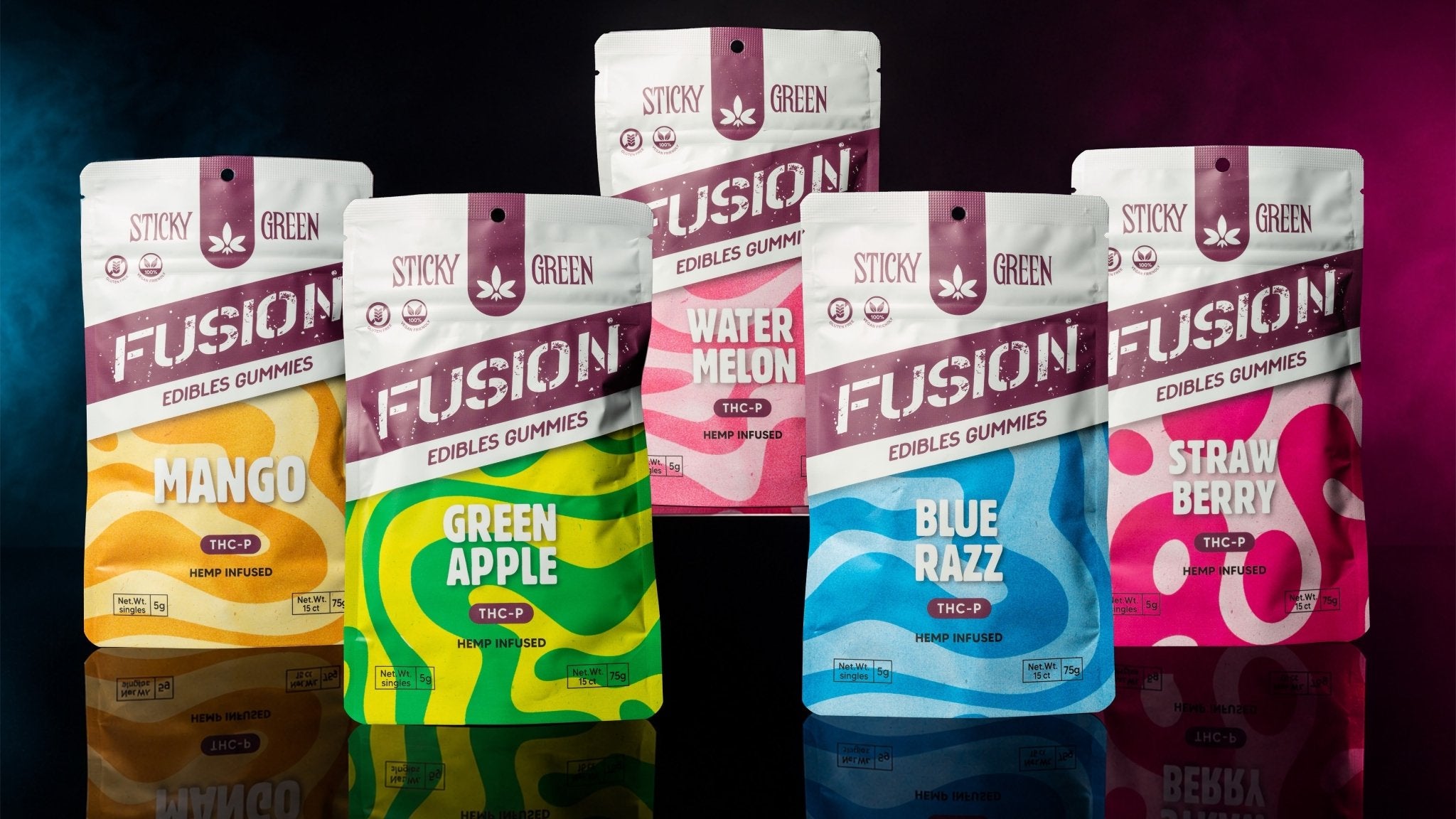 Fusion Gummies 30,000mg (15ct) - Sticky Green Flower