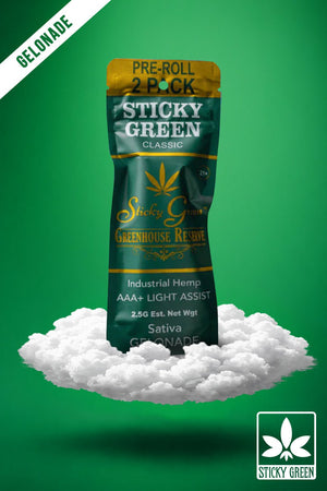 Gelonade Green House Reserve Pre Rolls (Sativa) - Sticky Green Flower