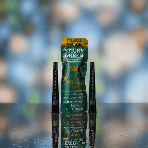 Gelonade Green House Reserve Pre Rolls (Sativa) - Sticky Green Flower