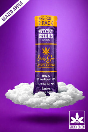 Glazed Apple Private Reserve Pre Rolls (Sativa) - Sticky Green Flower