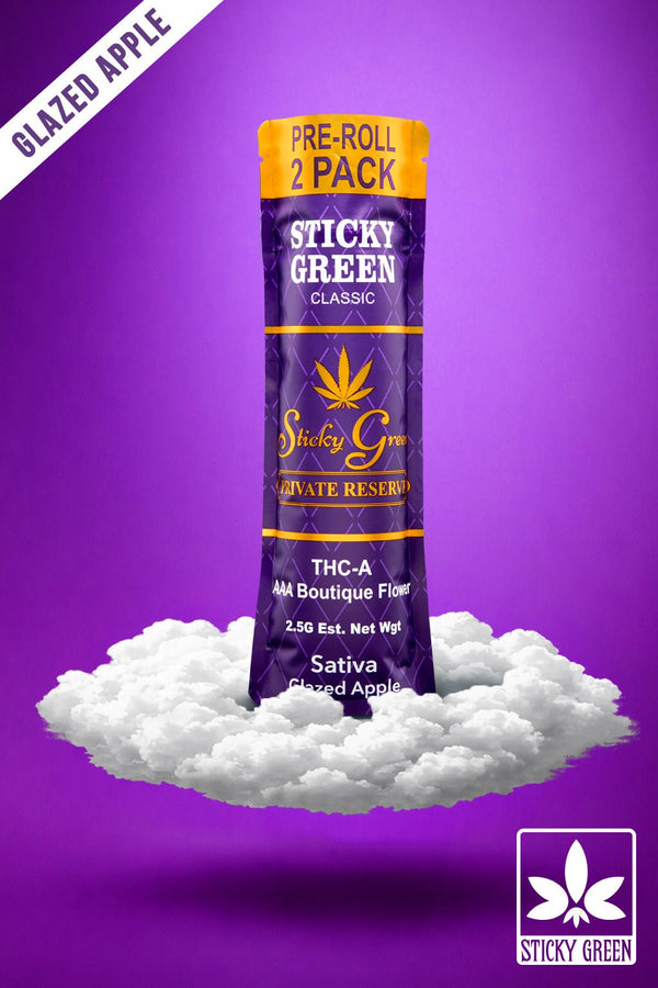 Glazed Apple Private Reserve Pre Rolls (Sativa) - Sticky Green Flower