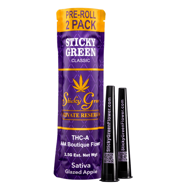 Glazed Apple Private Reserve Pre Rolls (Sativa) - Sticky Green Flower