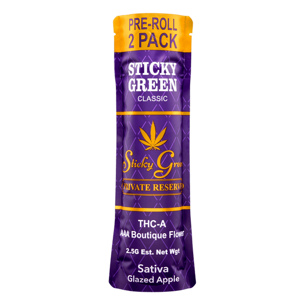Glazed Apple Private Reserve Pre Rolls (Sativa) - Sticky Green Flower