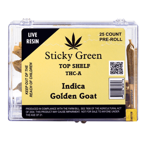 Golden Goat Infused Top Shelf Pre Rolls (Indica) - Sticky Green Flower