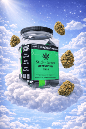 Green House Flower - 20 Pack (1g Each) - Sticky Green Flower