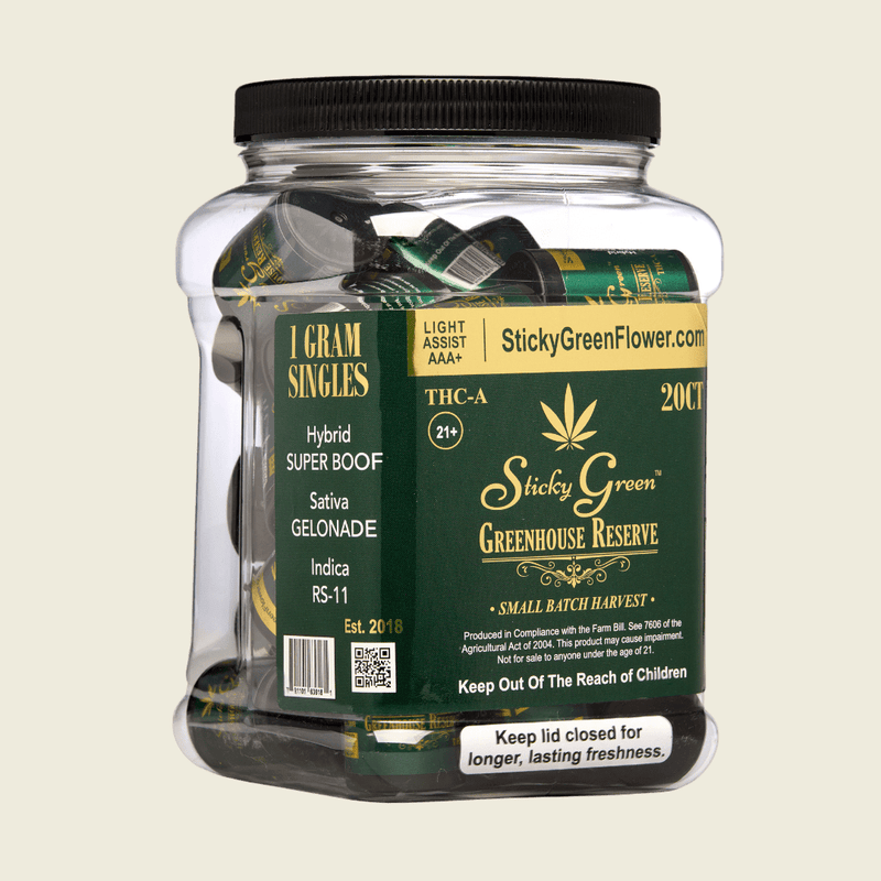 Green House Reserve Flower (20ct) - Sticky Green Flower