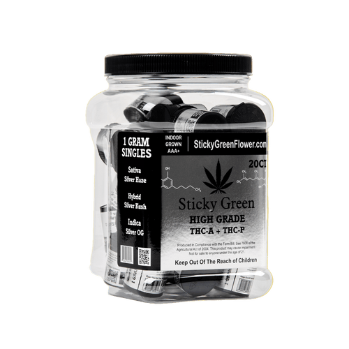 High Grade Flower – 20 Pack (1g Each) - Sticky Green Flower