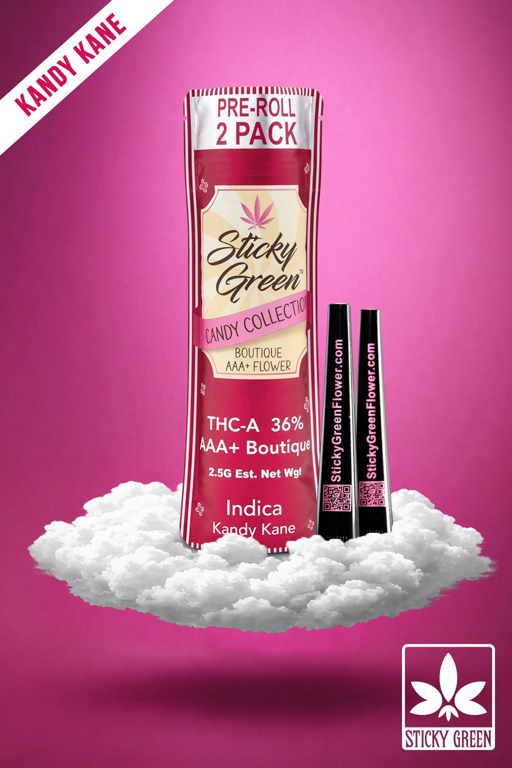 Kandy Kane Candy Collection Pre Rolls (Indica) - Sticky Green Flower