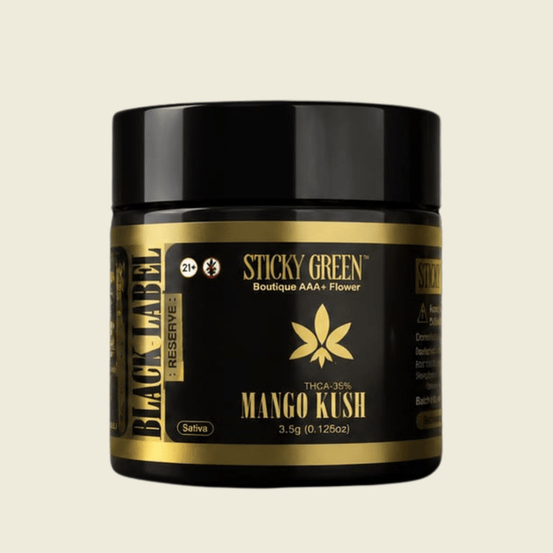 Mango Kush Black Label Flower - Sticky Green Flower