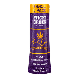 Maple Glazed Private Reserve Pre Rolls (Indica) - Sticky Green Flower