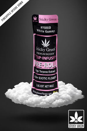 Pineapple Upside Down Cake Terp Infused Pre Rolls (Sativa) - Sticky Green Flower