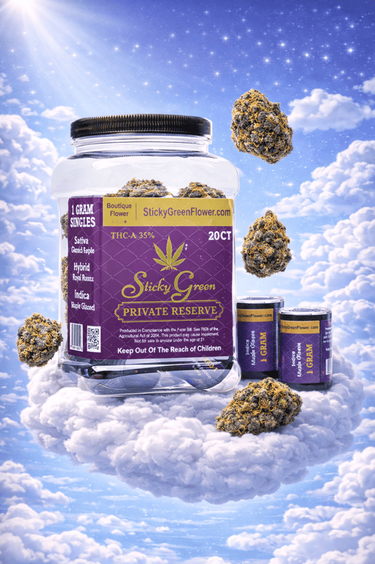 Private Reserve 1g (20ct) Flower - Sticky Green Flower