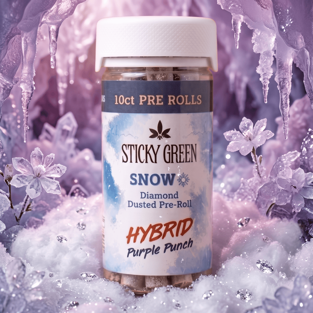 Purple Punch Snow Collection Pre Rolls 10 Count (Hybrid) - Sticky Green Flower