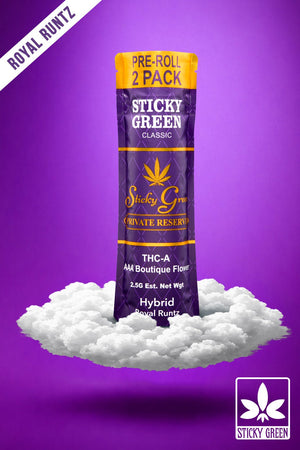 Royal Runtz Private Reserve Pre Rolls (Hybrid) - Sticky Green Flower